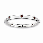 Sterling Silver Garnet Ring