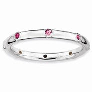 Sterling Silver Pink Tourmaline Ring