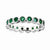 Sterling Silver Created Emerald Ring