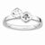 Sterling Silver Db Cushion Cut White Topaz Ring