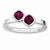 Sterling Silver Db Cushion Cut Rhodolite Garnet Ring