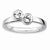 Sterling Silver Db Round White Topaz Ring