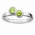 Sterling Silver Db Round Peridot Ring