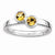Sterling Silver Db Round Citrine Ring