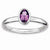 Sterling Silver Oval Amethyst Ring