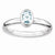 Sterling Silver Oval Aquamarine Ring