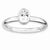 Sterling Silver Oval White Topaz Ring