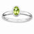 Sterling Silver Oval Peridot Ring