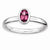 Sterling Silver Oval Pink Tourmaline Ring