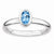 Sterling Silver Oval Blue Topaz Ring
