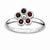 Sterling Silver Garnet Flower Ring