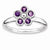 Sterling Silver Amethyst Flower Ring