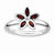 Sterling Silver Garnet Flower Ring