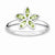 Sterling Silver Peridot Flower Ring