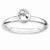 Sterling Silver Low 5mm Round White Topaz Ring
