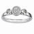 Sterling Silver Db Round White Topaz & Diamond Ring