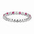 Sterling Silver Created Ruby & Diamond Ring