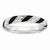 Sterling Silver Polished Black Enameled Ring