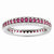 Sterling Silver Polished Created Ruby Eternity Ring