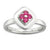 Sterling Silver Polished Ruby Ring