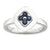 Sterling Silver Polished Sapphire Ring