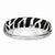 Sterling Silver Polished Enameled Animal Print Ring