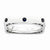 Sterling Silver Polished Sapphire Square Ring