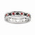 Sterling Silver Polished Black/Red Enameled Ring