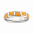 Sterling Silver Polished Orange Enameled Ring