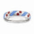 Sterling Silver Polished Blue/Red Enameled Ring
