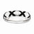 Sterling Silver Polished White and Black Enameled Ring
