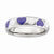 Sterling Silver Polished Purple/White Enameled Ring