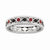Sterling Silver Polished Red/Black Enameled Ring