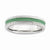 Sterling Silver Polished Green Enameled Ring