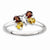 Sterling Silver Polished CI & GA Butterfly Ring