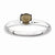 Sterling Silver Polished Smokey Quartz Ring