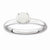 Sterling Silver Polished White Agate Ring