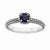 Sterling Silver Polished Sapphire Ring