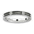 Sterling Silver Polished Diamond Antiqued Ring