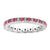 Sterling Silver Polished Created Ruby & Diamond Ring