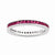 Sterling Silver Polished Created Ruby Ring