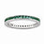 Sterling Silver Polished Created Emerald Ring