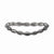 Sterling Silver Polished Black-plate Wave Ring