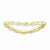 Sterling Silver Polished Gold-plate Wave Ring