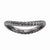 Sterling Silver Polished Black-plate Wave Ring