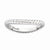 Sterling Silver Polished Rhodium-plate Wave Ring