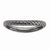 Sterling Silver Polished Black-plate Wave Ring