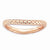 Sterling Silver Polished Pink-plate Wave Ring