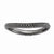 Sterling Silver Polished Black-plate Wave Ring