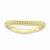 Sterling Silver Polished Gold-plate Wave Ring